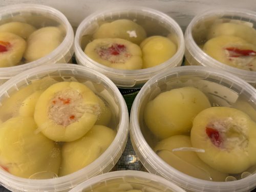 Csalamádéval töltött almapaprika